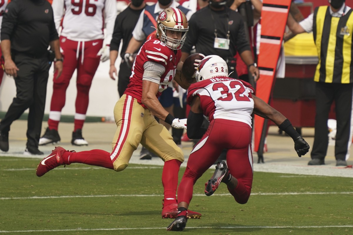 Budda Baker George Kittle © Kyle Terada-USA TODAY Sports